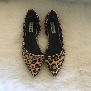 Steve Madden Audriana Fur Leopard Flats